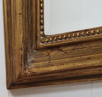 Franse spiegel  klein met ronde hoek  detail