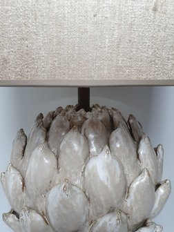  exclusieve keramische lampenvoet artichoke  model met bijpassende handgemaakte kap 