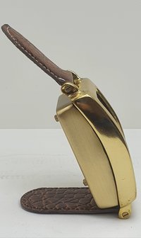 grote horloge om op tafel te plaatsen met croco band loopt op batterij