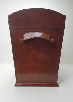 bruin leren reisbox juwelen