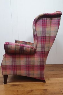 Fauteuil  Wingchair King in Mulberry Ancient Check
