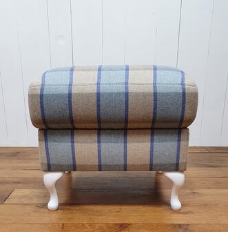 Fauteuil Wing chair in blauwe ruit