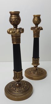 vintage messing - zwart kandelaar empire stijl