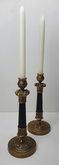 vintage messing - zwart kandelaar empire stijl
