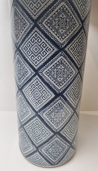 Tafellamp aardewerk Delfts blauw patroon