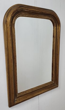 Franse spiegel  klein met ronde hoek Louis Phillipe style