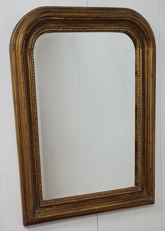 Franse spiegel Louis Phillipe style klein met ronde hoek