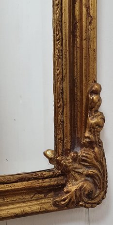Franse spiegel met kuif Brocante detail