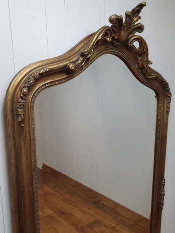 Franse spiegel Louis style  antique look goud