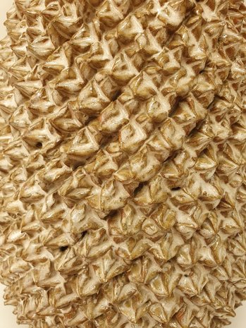Ananas lamp keramiek met linnenlook zandkleurige lampenkap