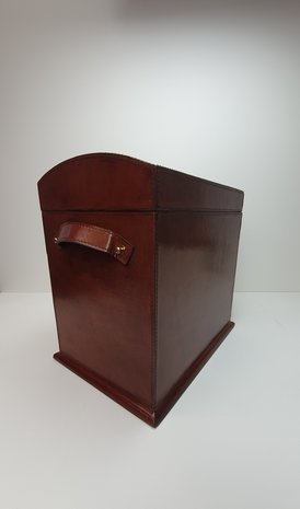 bruin leren reisbox juwelen