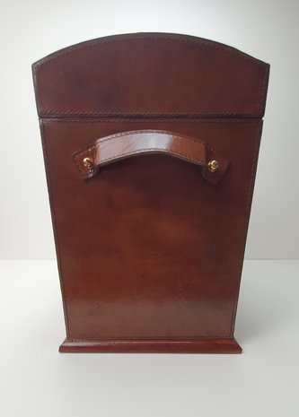 bruin leren reisbox juwelen