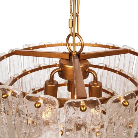 detail van hanglamp met glas