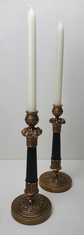 vintage messing - zwart kandelaar empire stijl