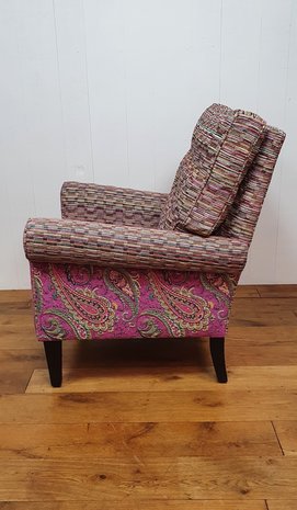 Fauteuil Sach in een gewaagde stof combinatie