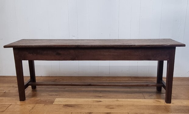 anteiek eiken wandtafel met 2 laden