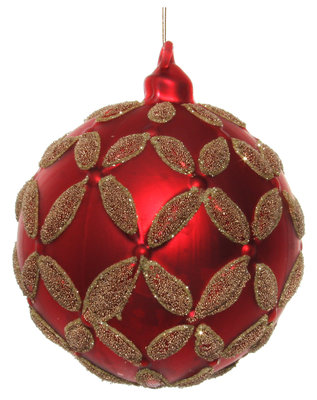 kerstbal rood en goud