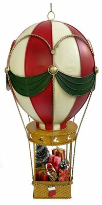 luchtballon van metaal in kleur rood en groot maat XL