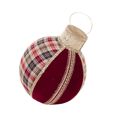 grote kerstbal van stof